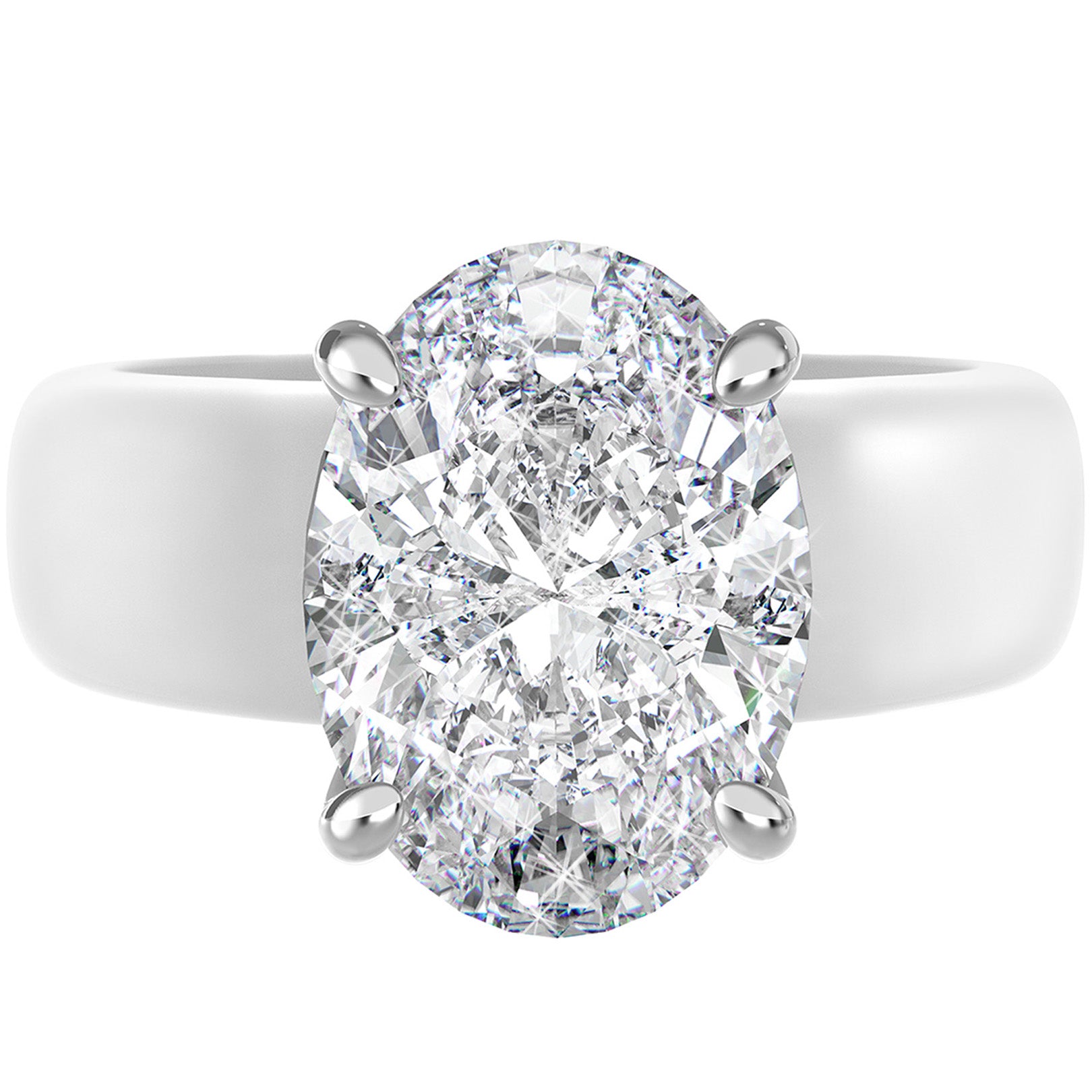 Silicone Ring – 11×8 mm Oval Cut CZ | Patented Design - GlowStone Collection