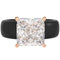 Silicone Ring – 8×8 mm Princess Cut CZ | Patented Design - GlowStone Collection
