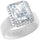 Rinfit Halo Silicone Ring for Women – 10×8 mm Emerald Cut CZ | Patented Design