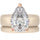Pear Cut CZ Silicone Ring Set for Women, Stackable 2-Ring Set, 8×12 mm Pear Cut CZ, Patent-Pending Design - GlowStone Collection