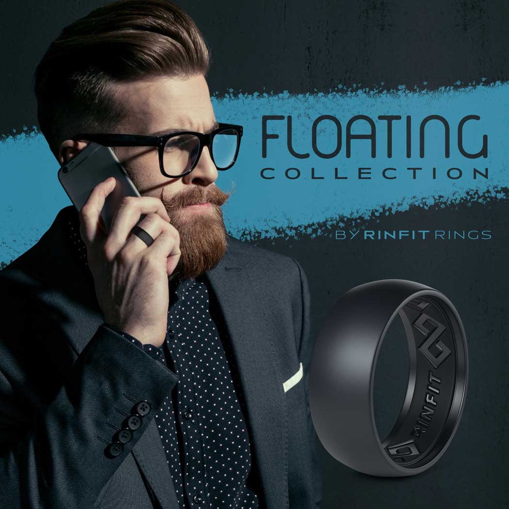 GIFT RING Inner Step Edge Collection - Silicone Ring for Men. Patent Pending