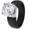 Silicone Ring – 7mm Round Solitaire CZ | Patented Design - GlowStone Collection by Rinfit