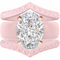 Silicone Ring Stackable Set – 11×8 mm Oval Cut CZ | Patented Design - GlowStone Collection