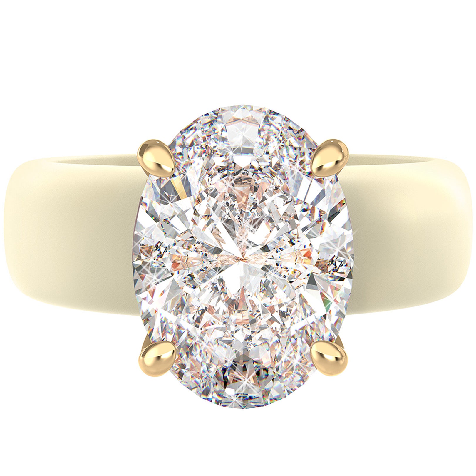 Silicone Ring – 11×8 mm Oval Cut CZ | Patented Design - GlowStone Collection