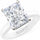 Rinfit Thin Silicone Ring – 10×8 mm Emerald Cut CZ | Patented Design - GlowStone Collection