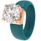 Silicone Ring – 7mm Round Solitaire CZ | Patented Design - GlowStone Collection by Rinfit