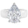 Silicone Ring – 8×12 mm Pear Cut CZ | Patent-Pending Design - GlowStone Collection
