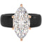 Silicone Ring – 14×7 mm Marquise Cut CZ | Patent-Pending Design - GlowStone Collection