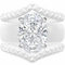 Silicone Ring Stackable Set – 11×8 mm Oval Cut CZ | Patented Design - GlowStone Collection
