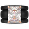 Emerald Cut CZ Silicone Ring Set for Women, 2 Thin Stackable Rings, 10x8 mm CZ Stone, Patented Design, GlowStone Collection