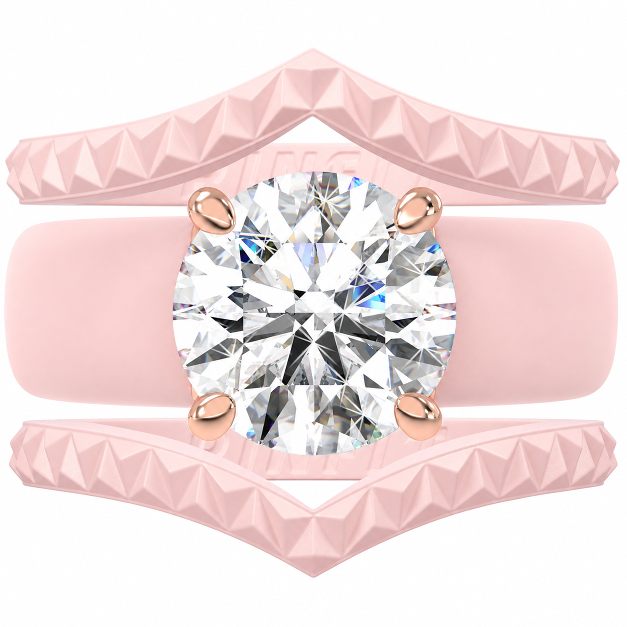 Silicone Ring Stackable Set – 7mm Round Solitaire CZ | Patented Design - GlowStone Collection