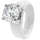 Silicone Ring – 7mm Round Solitaire CZ | Patented Design - GlowStone Collection by Rinfit