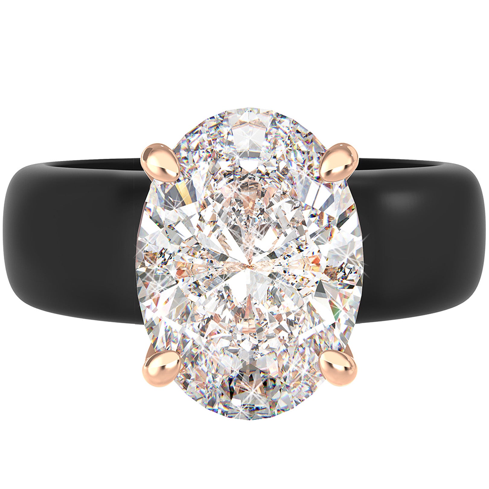 Silicone Ring – 11×8 mm Oval Cut CZ | Patented Design - GlowStone Collection
