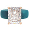Silicone Ring – 10×8 mm Emerald Cut CZ | Patented Design - GlowStone Collection
