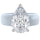 Silicone Ring – 8×12 mm Pear Cut CZ | Patent-Pending Design - GlowStone Collection