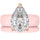 Pear Cut CZ Silicone Ring Set for Women, Stackable 2-Ring Set, 8×12 mm Pear Cut CZ, Patent-Pending Design - GlowStone Collection