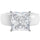 Silicone Ring – 8×8 mm Princess Cut CZ | Patented Design - GlowStone Collection