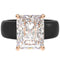 Silicone Ring – 10×8 mm Emerald Cut CZ | Patented Design - GlowStone Collection