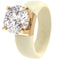 Silicone Ring – 7mm Round Solitaire CZ | Patented Design - GlowStone Collection by Rinfit
