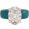 Silicone Ring – 11×8 mm Oval Cut CZ | Patented Design - GlowStone Collection