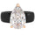 Silicone Ring – 8×12 mm Pear Cut CZ | Patent-Pending Design - GlowStone Collection