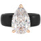 Silicone Ring – 8×12 mm Pear Cut CZ | Patent-Pending Design - GlowStone Collection