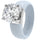 Silicone Ring – 7mm Round Solitaire CZ | Patented Design - GlowStone Collection by Rinfit