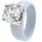 Silicone Ring – 7mm Round Solitaire CZ | Patented Design - GlowStone Collection by Rinfit
