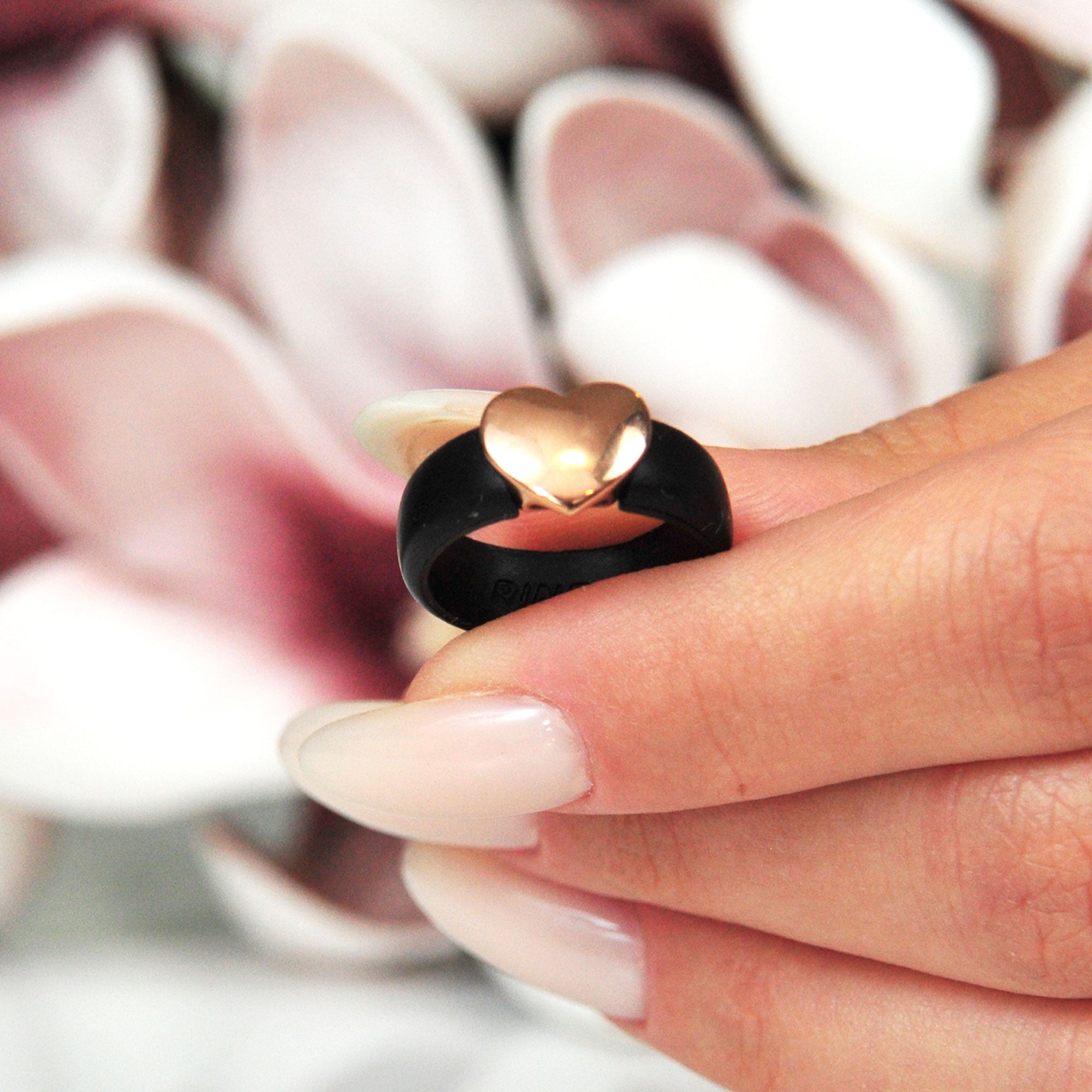Heart Collection - Women's Silicone Rings with Metal - Patent Design