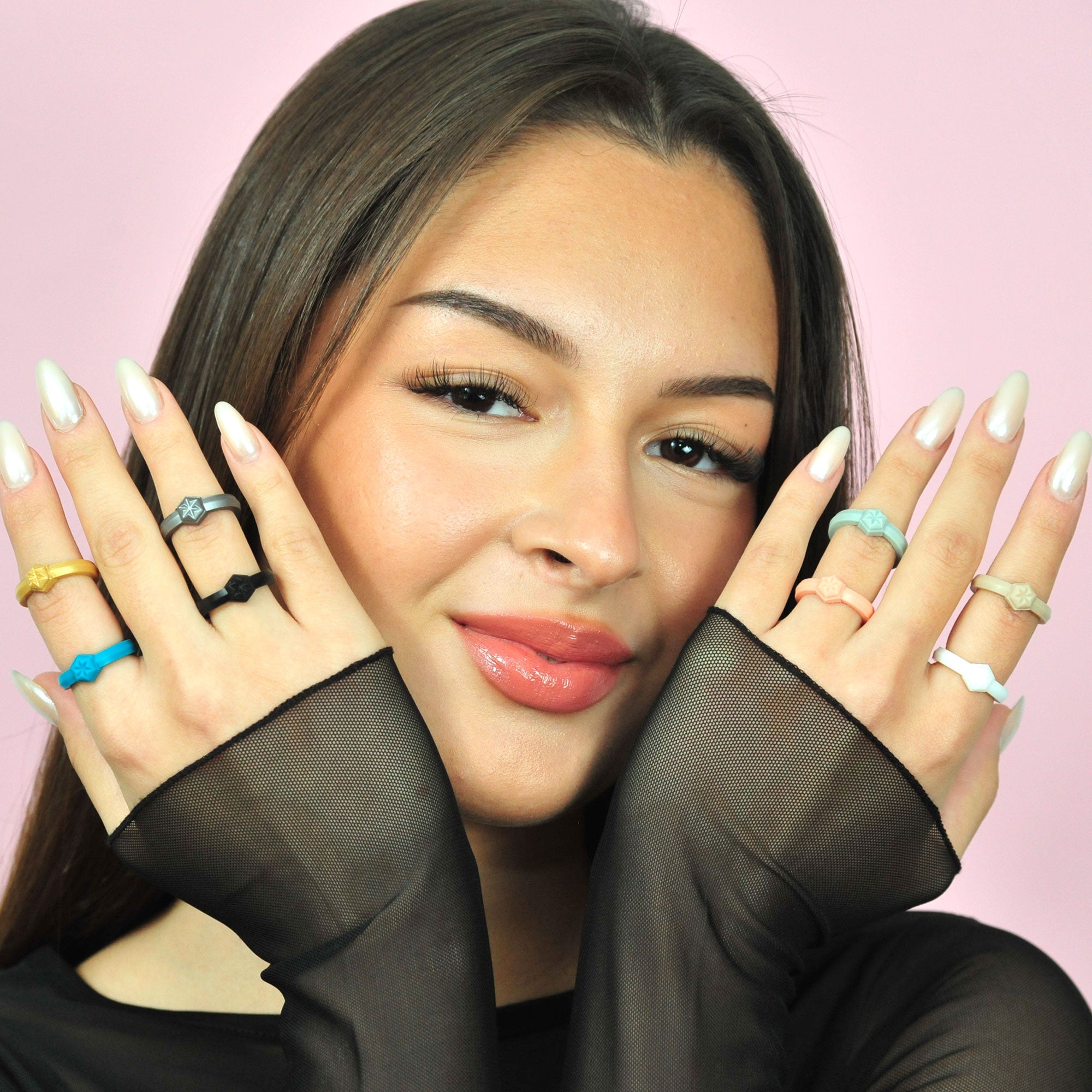 Women's Couture Silicone Rings - 5 Rings Set - Patented Design