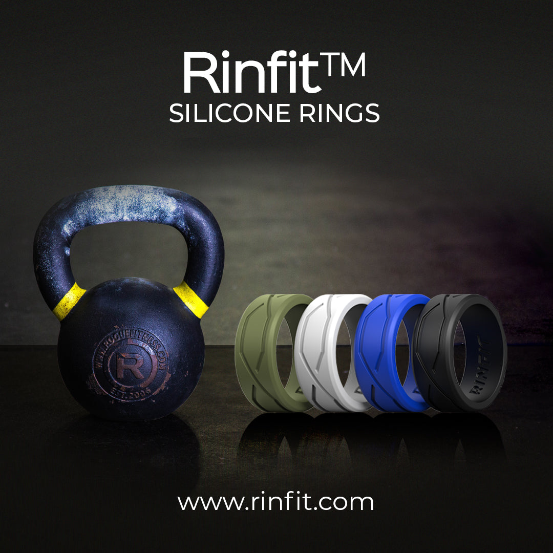 GIFT RING Men's 4Love Silicone Ring. Soft, Comfortable & Durable Wedding Band. High-Quality. US Design Patent