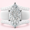 Silicone Ring Stackable Set – 14×7 mm Marquise Cut CZ | Patent-Pending Design - GlowStone Collection