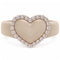Heart with Metal Frame & CZ Stones - Women's Silicone Rings- Patented Design