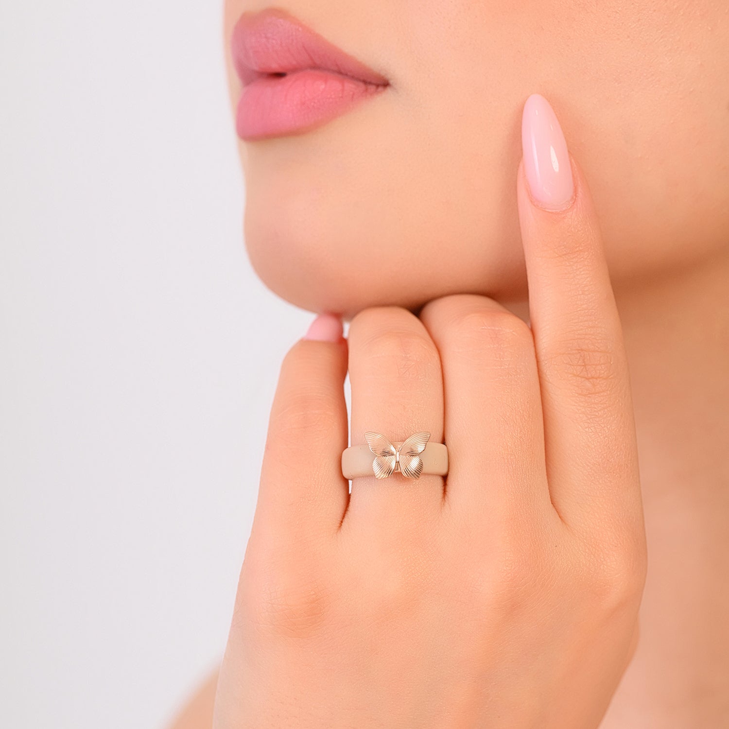 Butterfly Collection - Women's Silicone Rings with Stainless Steel Butterfly - Patent Pending