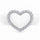 Heart with Metal Frame & CZ Stones - Women's Silicone Rings- Patented Design