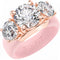 Rinfit Silicone Ring with Three Round CZ Stones - Patented