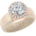 Rinfit Halo Silicone Ring for Women - 7 mm Round Cut CZ | Patented Design
