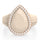Oversize Pear Silicone Ring with Metal Frame & Stones by Rinfit
