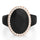Oversize Oval Silicone Ring with Metal Frame & Stones by Rinfit
