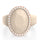 Oversize Oval Silicone Ring with Metal Frame & Stones by Rinfit