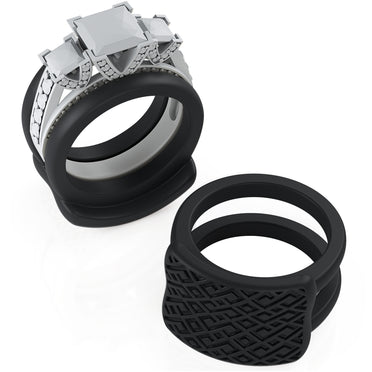 Rubber Wedding Rings Silicone Ring Diamond Mens Silicone
