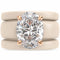 Oval Cut CZ Silicone Ring Set for Women, 2 Thin Stackable Rings – 11×8 mm Oval Cut CZ | Patented Design - GlowStone Collection