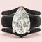 Women's Silicone Rings Stackable Set - 8×12 mm Pear Cut CZ  Set| Patent-Pending Design - GlowStone Collection