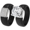 Set Silicone Ring – 7mm Round Solitaire CZ | Patented Design - GlowStone Collection