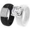 Set Silicone Ring – 7mm Round Solitaire CZ | Patented Design - GlowStone Collection