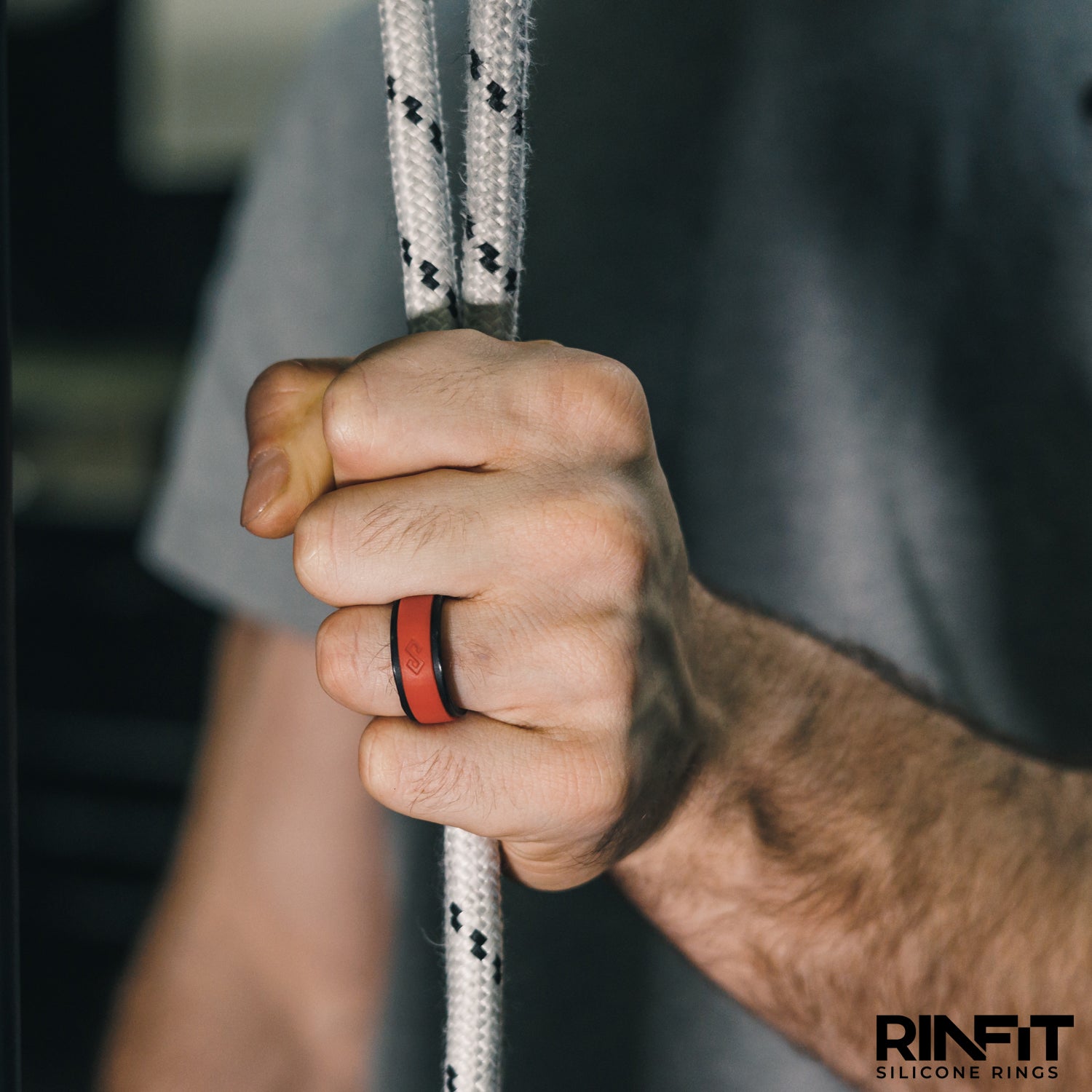 Men's Infinity Silicone Ring, Rinfit-Air. Comfortable & Durable Wedding Band.