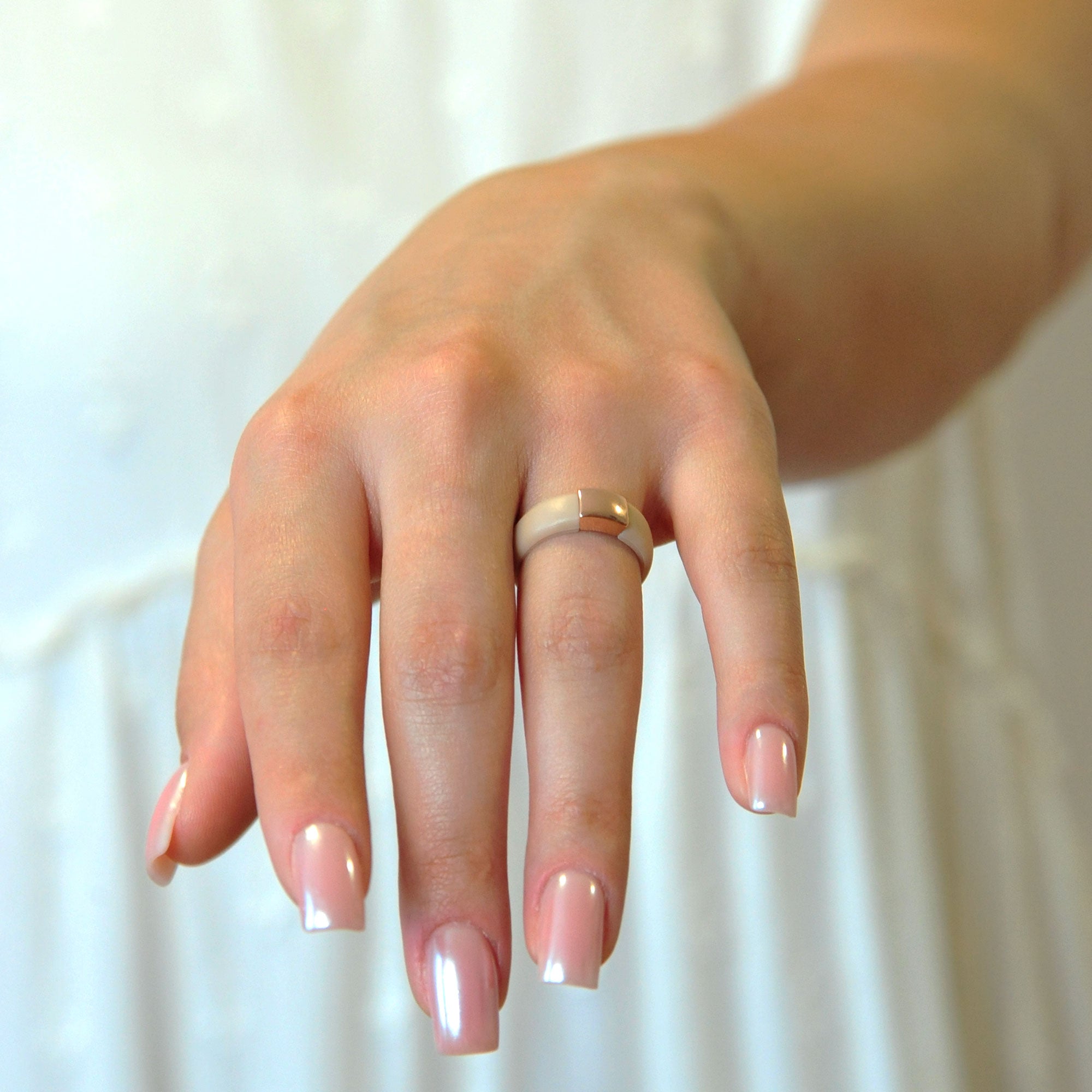 Rinfit Women's Silicone Ring with Stainless Steel Plate | Patented Design