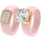 Set Silicone Ring – 7mm Round Solitaire CZ | Patented Design - GlowStone Collection