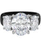 Rinfit Silicone Ring with Three Oval CZ Stones - Patented