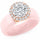 Rinfit Halo Silicone Ring for Women - 7 mm Round Cut CZ | Patented Design